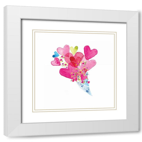 I Heart You I White Modern Wood Framed Art Print with Double Matting by Berrenson, Sara