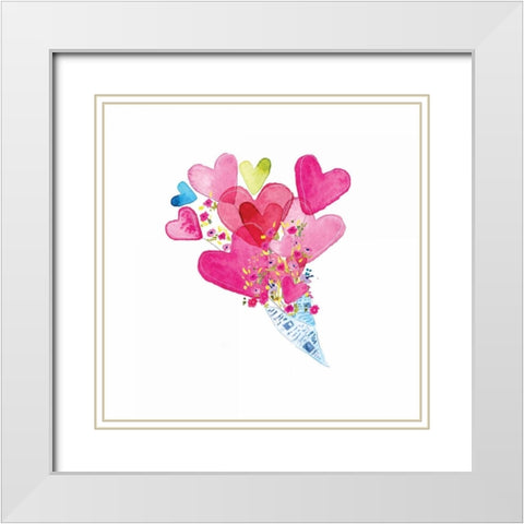 I Heart You I White Modern Wood Framed Art Print with Double Matting by Berrenson, Sara