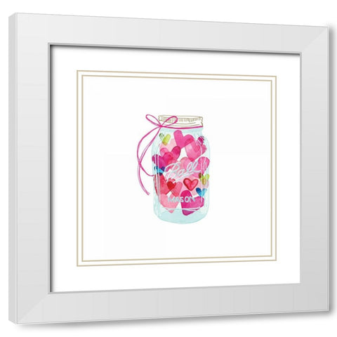 I Heart You II White Modern Wood Framed Art Print with Double Matting by Berrenson, Sara