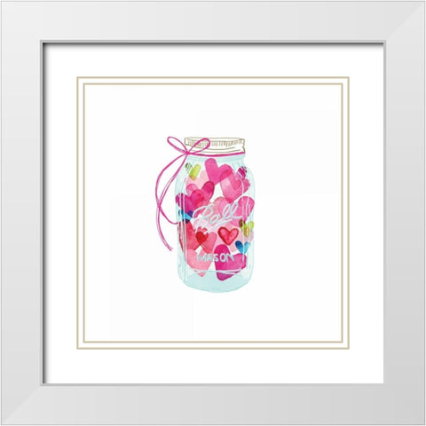 I Heart You II White Modern Wood Framed Art Print with Double Matting by Berrenson, Sara