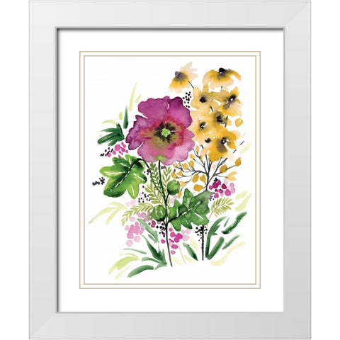 Purple Bliss White Modern Wood Framed Art Print with Double Matting by Berrenson, Sara