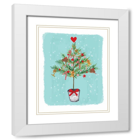 Rustic Tree White Modern Wood Framed Art Print with Double Matting by Berrenson, Sara