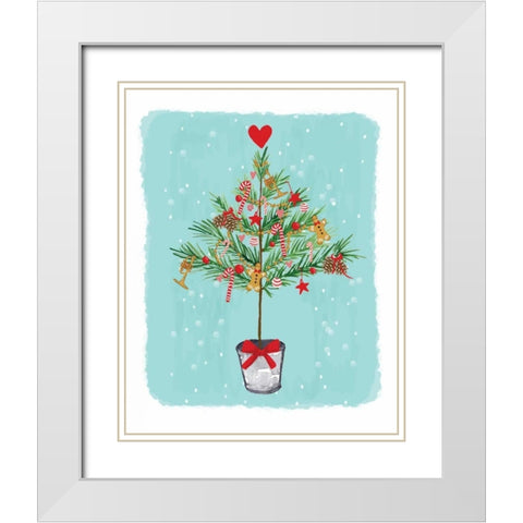 Rustic Tree White Modern Wood Framed Art Print with Double Matting by Berrenson, Sara