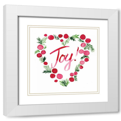 Heart Joy Sq White Modern Wood Framed Art Print with Double Matting by Berrenson, Sara