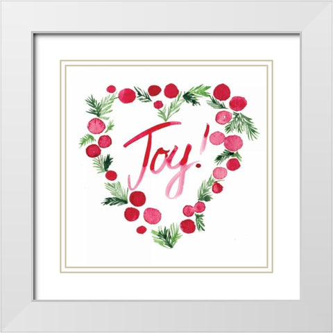 Heart Joy Sq White Modern Wood Framed Art Print with Double Matting by Berrenson, Sara