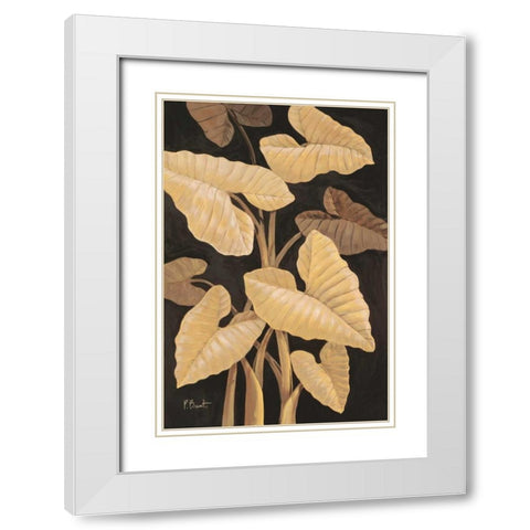 Tropical Leaves White Modern Wood Framed Art Print with Double Matting by Brent, Paul