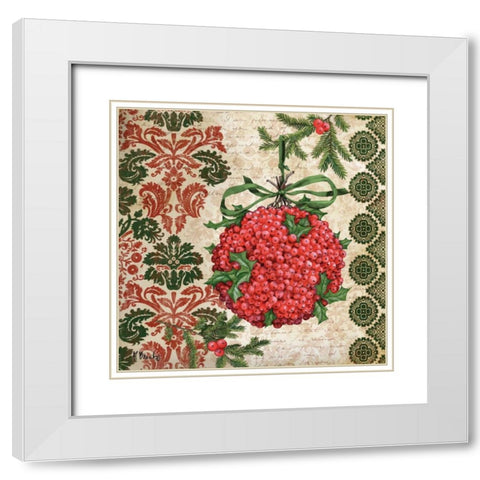 Elegant Christmas I White Modern Wood Framed Art Print with Double Matting by Brent, Paul