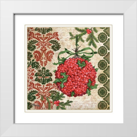 Elegant Christmas I White Modern Wood Framed Art Print with Double Matting by Brent, Paul