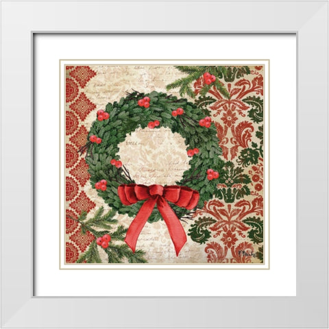 Elegant Christmas II White Modern Wood Framed Art Print with Double Matting by Brent, Paul