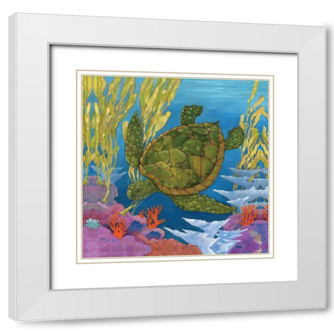 Under the Sea II White Modern Wood Framed Art Print with Double Matting by Brent, Paul