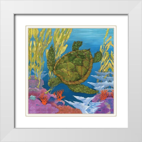 Under the Sea II White Modern Wood Framed Art Print with Double Matting by Brent, Paul