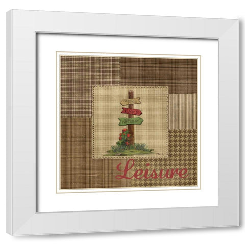 Leisure Lake IV White Modern Wood Framed Art Print with Double Matting by Brent, Paul