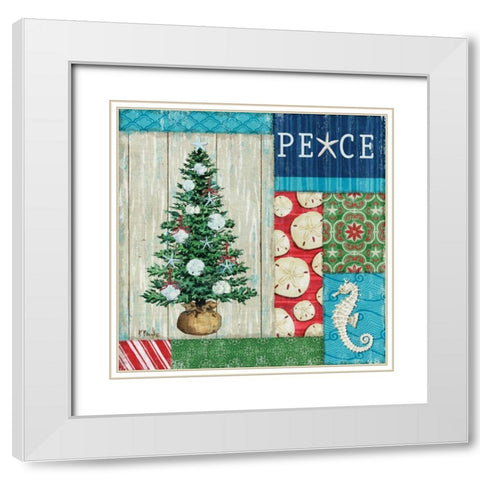 Beach Holiday II White Modern Wood Framed Art Print with Double Matting by Brent, Paul