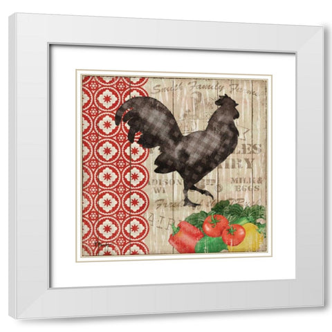 Farmers Market I White Modern Wood Framed Art Print with Double Matting by Brent, Paul