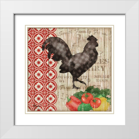Farmers Market I White Modern Wood Framed Art Print with Double Matting by Brent, Paul