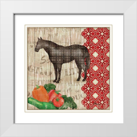Farmers Market IV White Modern Wood Framed Art Print with Double Matting by Brent, Paul