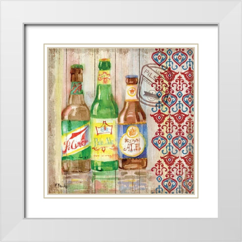 Bellevue Beer II White Modern Wood Framed Art Print with Double Matting by Brent, Paul