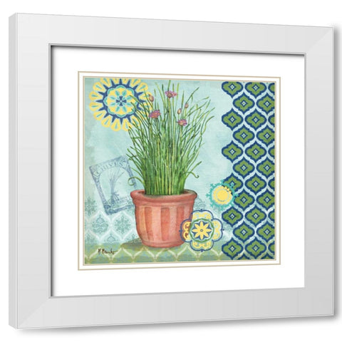 Garden to Table III White Modern Wood Framed Art Print with Double Matting by Brent, Paul
