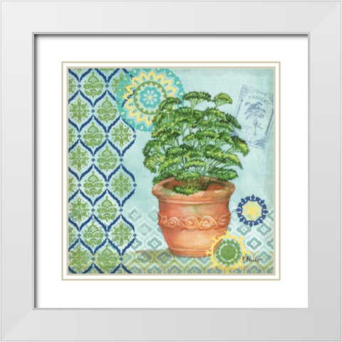Garden to Table IV White Modern Wood Framed Art Print with Double Matting by Brent, Paul