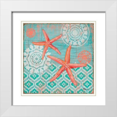 Coral Cove Shells II White Modern Wood Framed Art Print with Double Matting by Brent, Paul