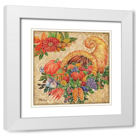 Classic Fall II White Modern Wood Framed Art Print with Double Matting by Brent, Paul