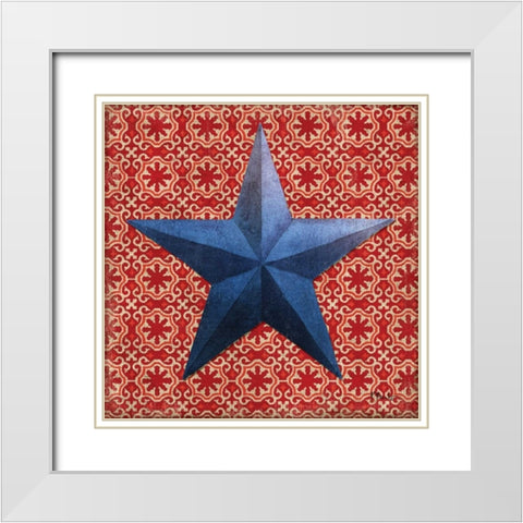 American Star II White Modern Wood Framed Art Print with Double Matting by Brent, Paul