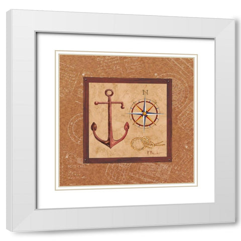 Newport I White Modern Wood Framed Art Print with Double Matting by Brent, Paul