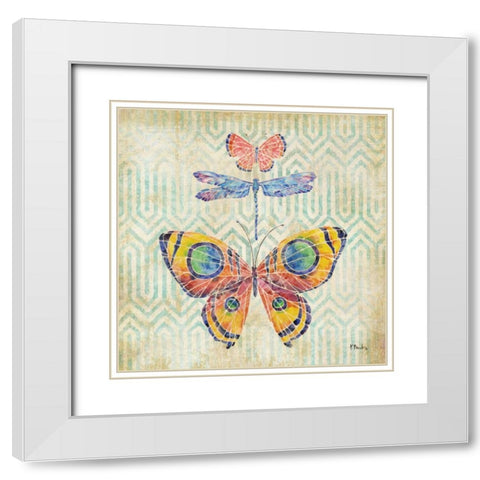 Enchanting Wings I White Modern Wood Framed Art Print with Double Matting by Brent, Paul