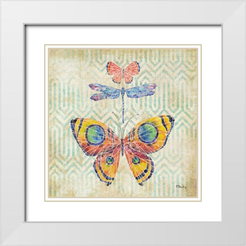 Enchanting Wings I White Modern Wood Framed Art Print with Double Matting by Brent, Paul