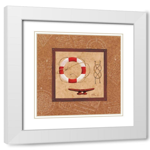 Newport III White Modern Wood Framed Art Print with Double Matting by Brent, Paul