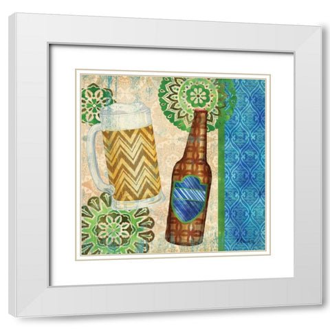 Bright Brew I White Modern Wood Framed Art Print with Double Matting by Brent, Paul
