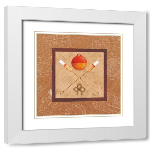 Newport IV White Modern Wood Framed Art Print with Double Matting by Brent, Paul