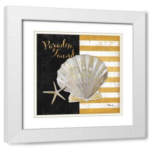 Contempo Coast I White Modern Wood Framed Art Print with Double Matting by Brent, Paul