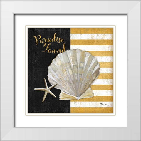 Contempo Coast I White Modern Wood Framed Art Print with Double Matting by Brent, Paul