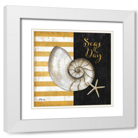 Contempo Coast II White Modern Wood Framed Art Print with Double Matting by Brent, Paul