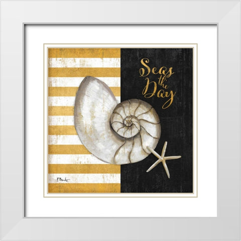 Contempo Coast II White Modern Wood Framed Art Print with Double Matting by Brent, Paul