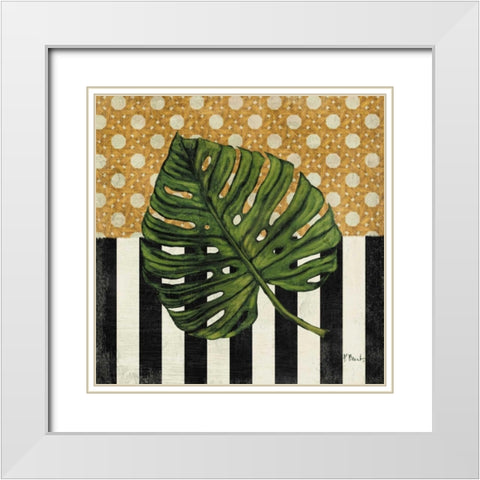 Knox Palm Fronds II White Modern Wood Framed Art Print with Double Matting by Brent, Paul