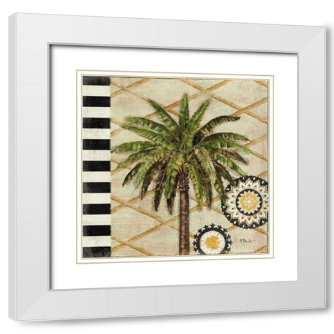 Knox Palm Tree I White Modern Wood Framed Art Print with Double Matting by Brent, Paul