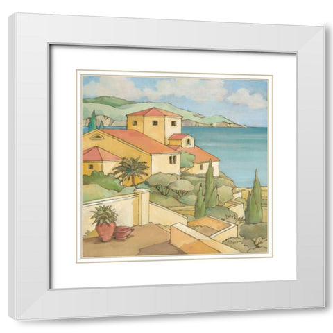Torrino I White Modern Wood Framed Art Print with Double Matting by Brent, Paul