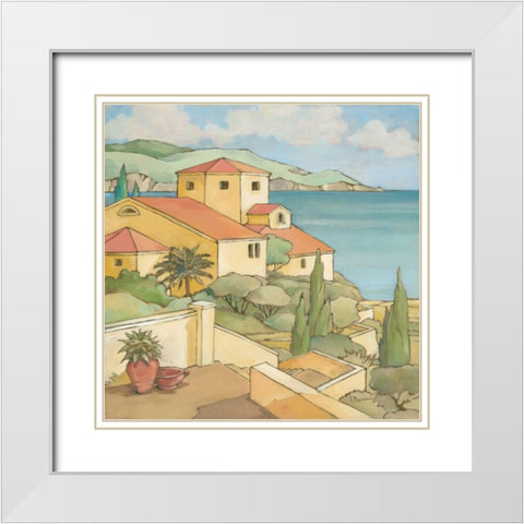 Torrino I White Modern Wood Framed Art Print with Double Matting by Brent, Paul