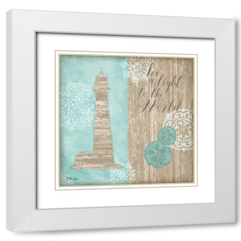 Beach Boardwalk III White Modern Wood Framed Art Print with Double Matting by Brent, Paul
