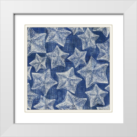 Maritime Shell Repeat I White Modern Wood Framed Art Print with Double Matting by Brent, Paul