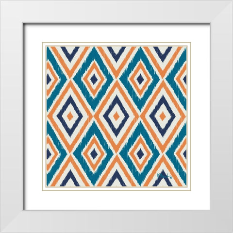 Shelton Repeat I White Modern Wood Framed Art Print with Double Matting by Brent, Paul