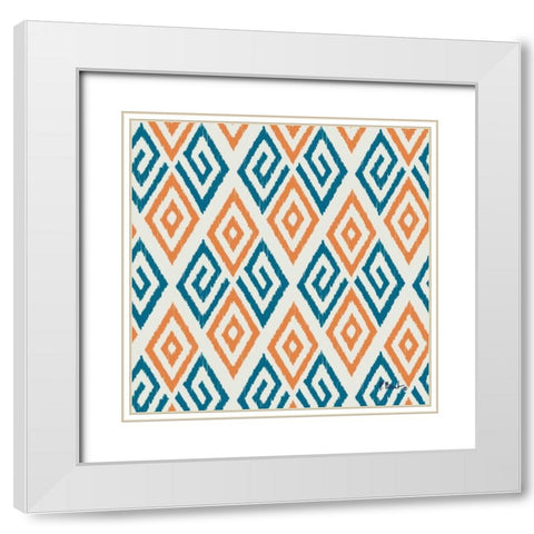 Shelton Repeat II White Modern Wood Framed Art Print with Double Matting by Brent, Paul
