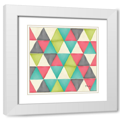 Maxwell Repeat I White Modern Wood Framed Art Print with Double Matting by Brent, Paul