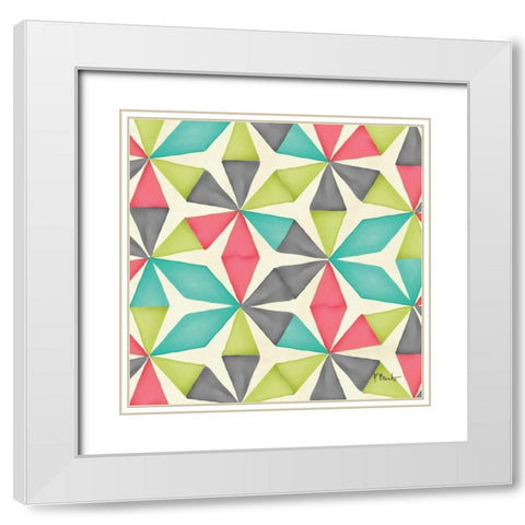 Maxwell Repeat III White Modern Wood Framed Art Print with Double Matting by Brent, Paul