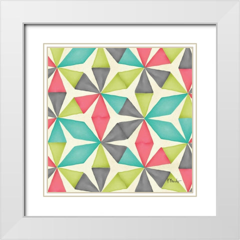 Maxwell Repeat III White Modern Wood Framed Art Print with Double Matting by Brent, Paul