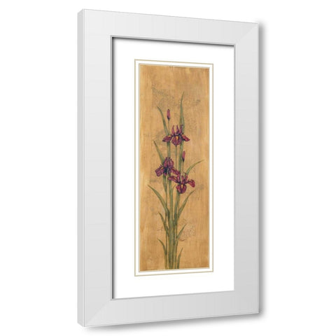 Iris of Delos I White Modern Wood Framed Art Print with Double Matting by Brent, Paul