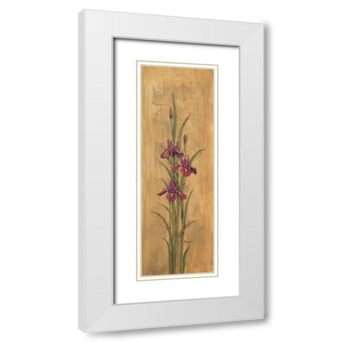 Iris of Delos II White Modern Wood Framed Art Print with Double Matting by Brent, Paul