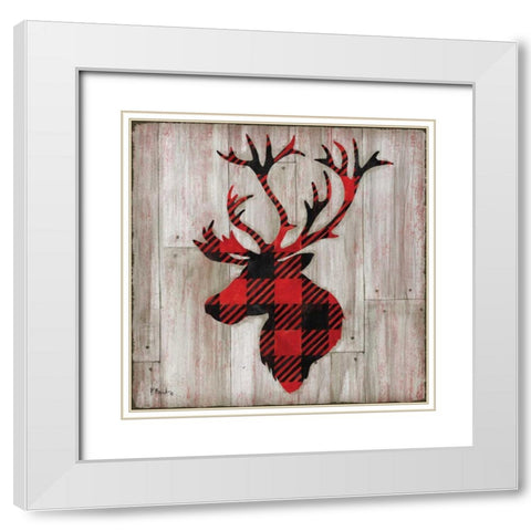 Logan Lodge IV White Modern Wood Framed Art Print with Double Matting by Brent, Paul